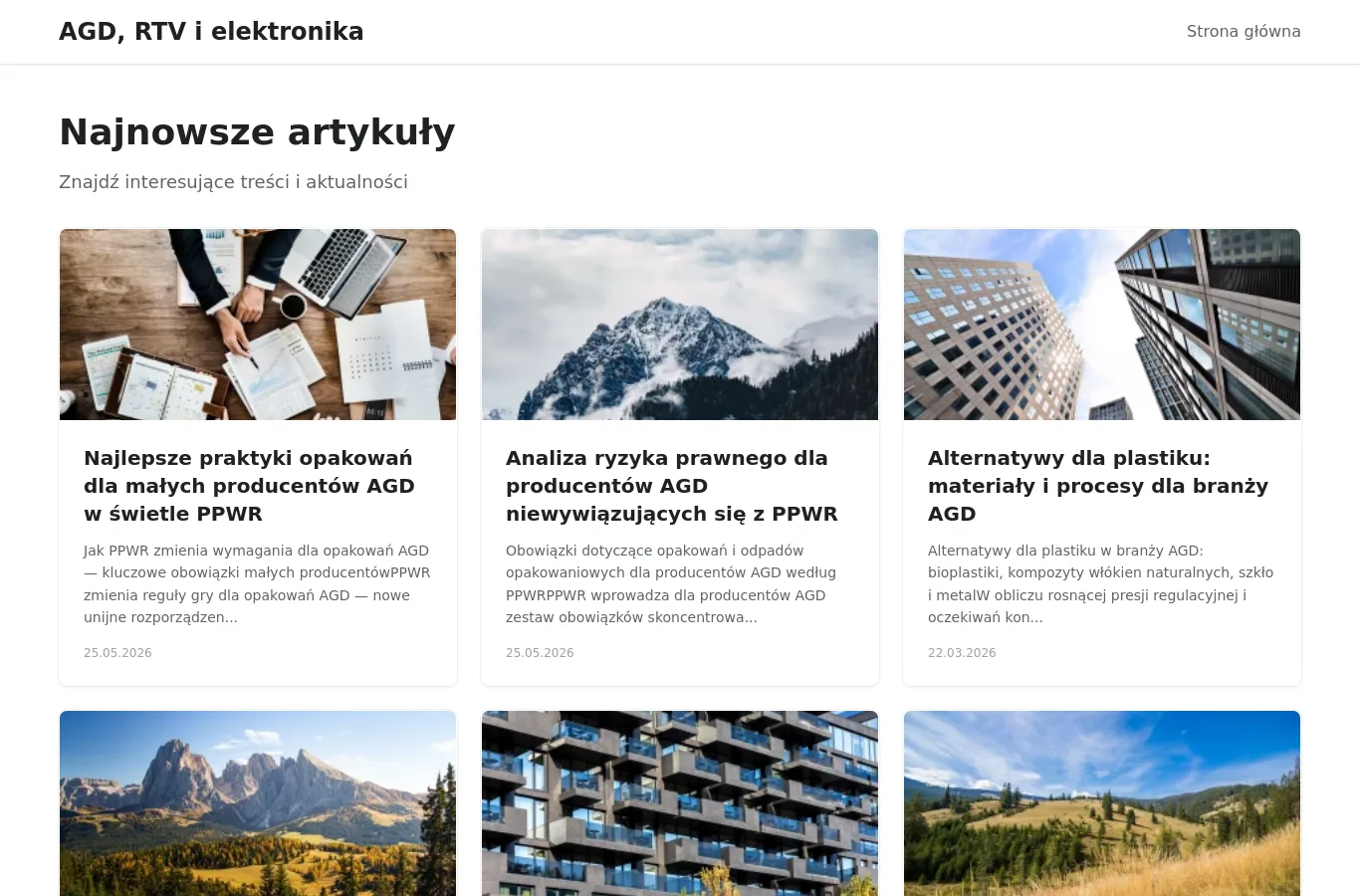 Strona główna portalu agd.travel.pl