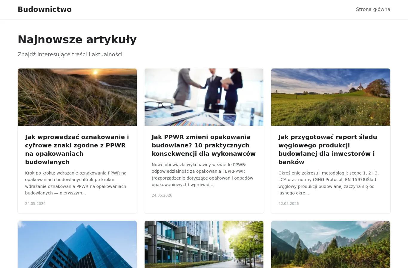 Strona główna portalu budowa.tm.pl