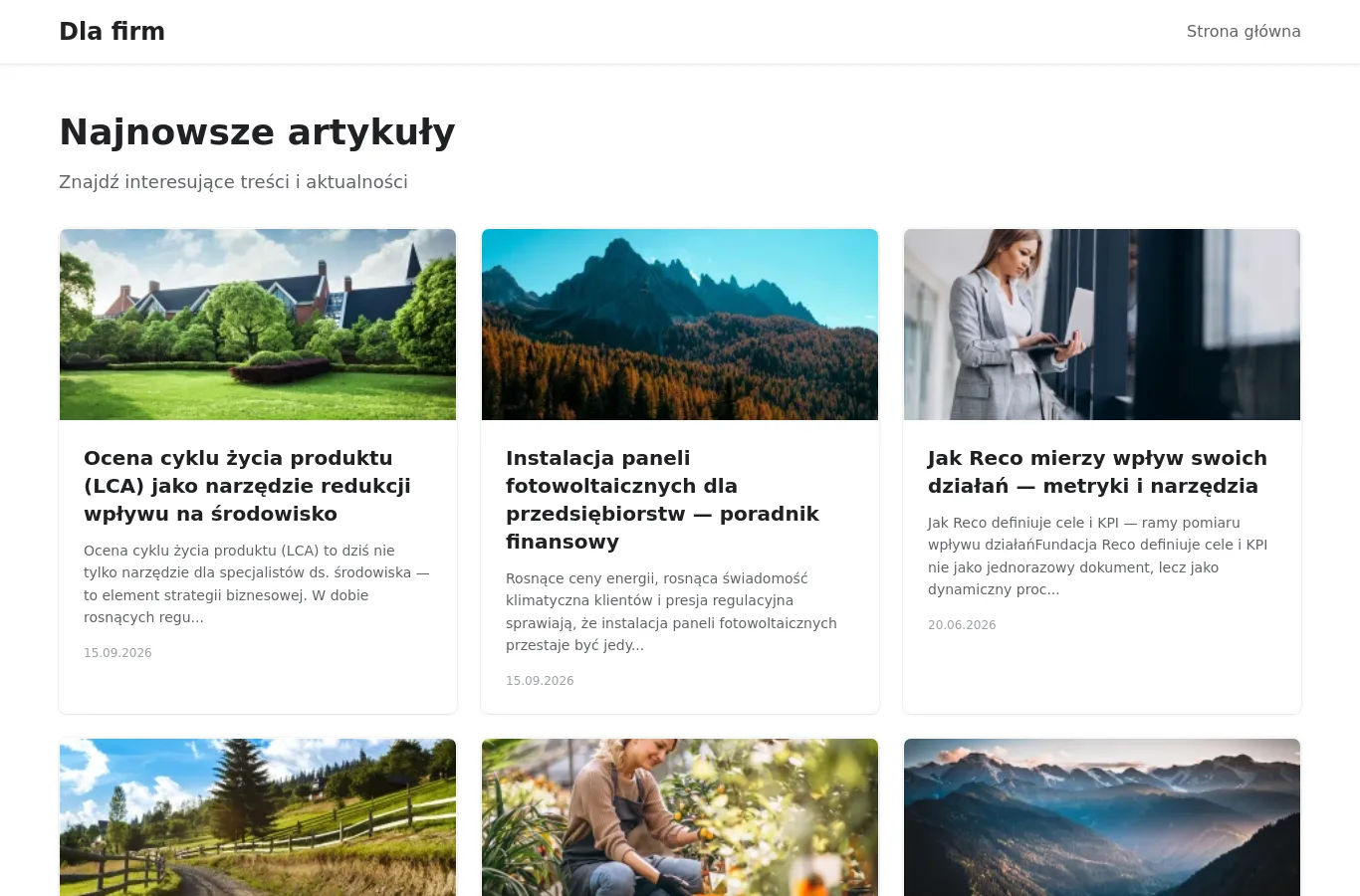 Strona główna portalu dlafirm.biz.pl