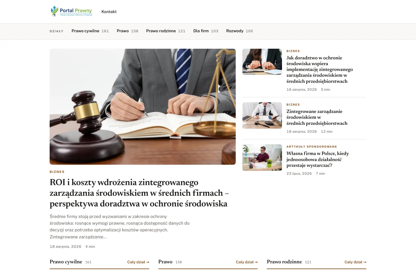 Strona główna portalu kancelaria-kaminska.pl
