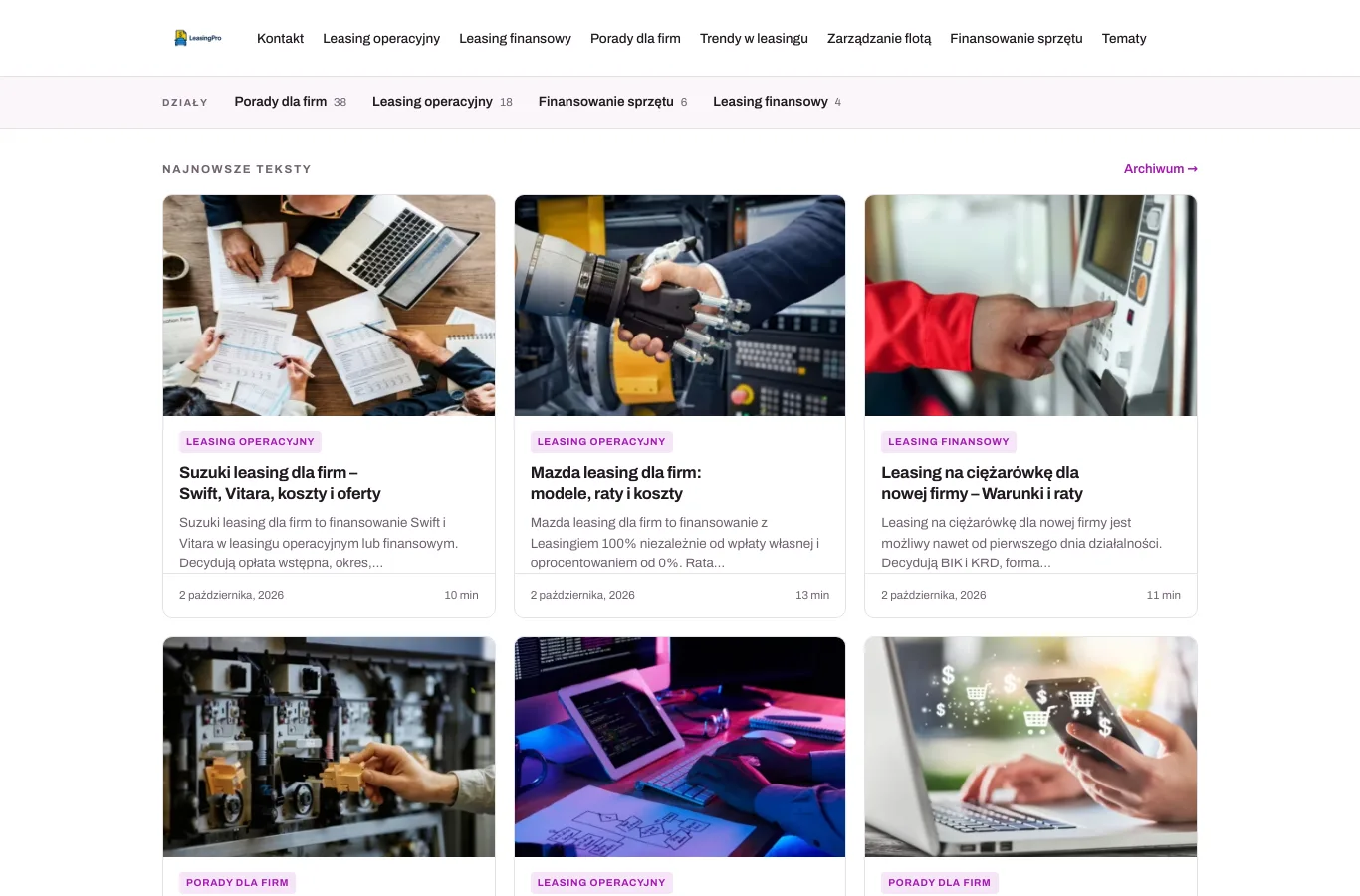 Strona główna portalu leasing-dla-firm.pl