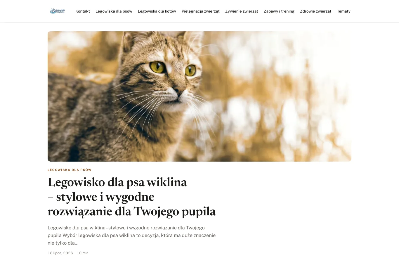 Strona główna portalu legowiskadlazwierzat.com.pl
