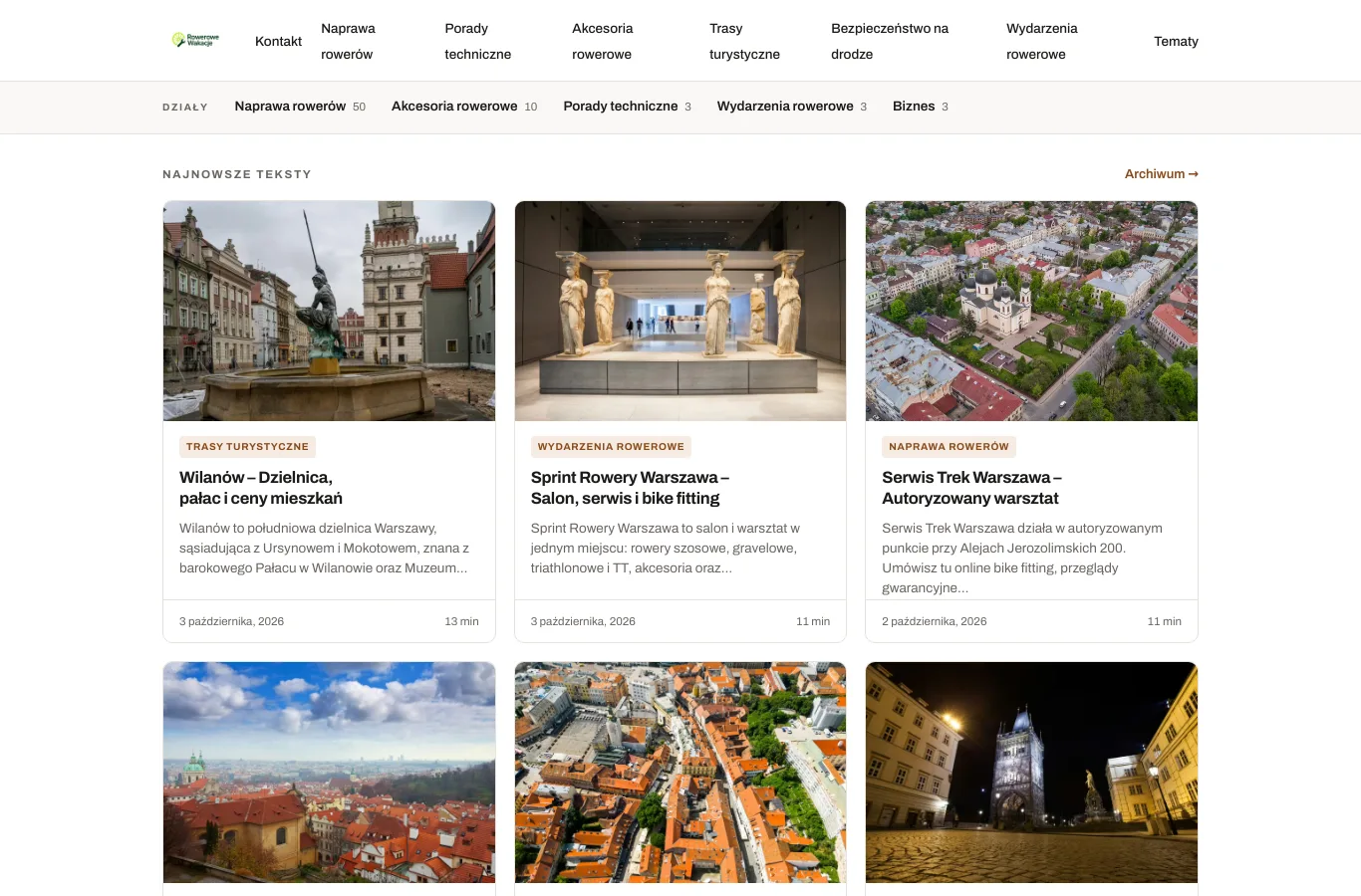 Strona główna portalu naprawarowerow.waw.pl