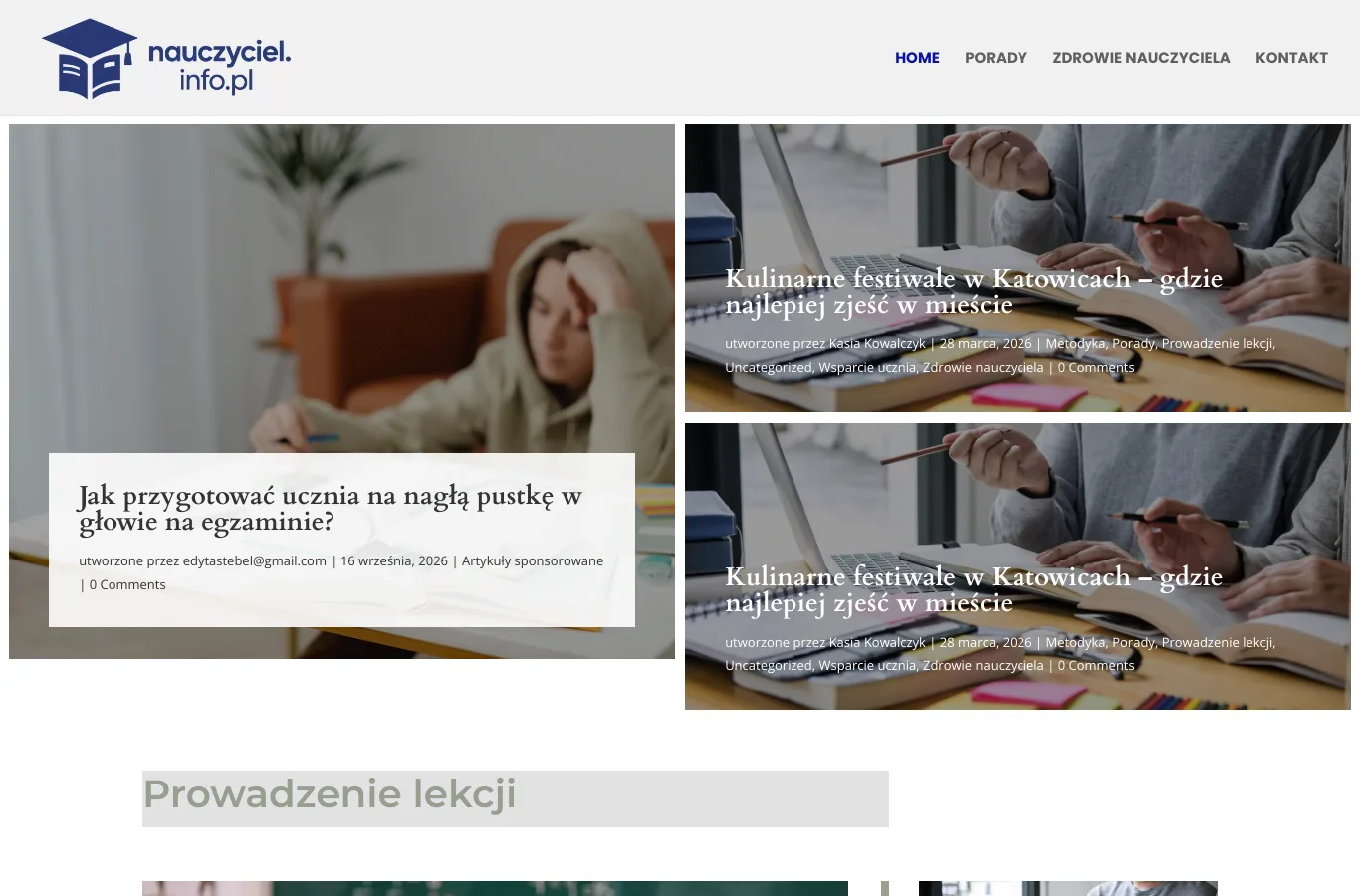 Strona główna portalu nauczyciel.info.pl
