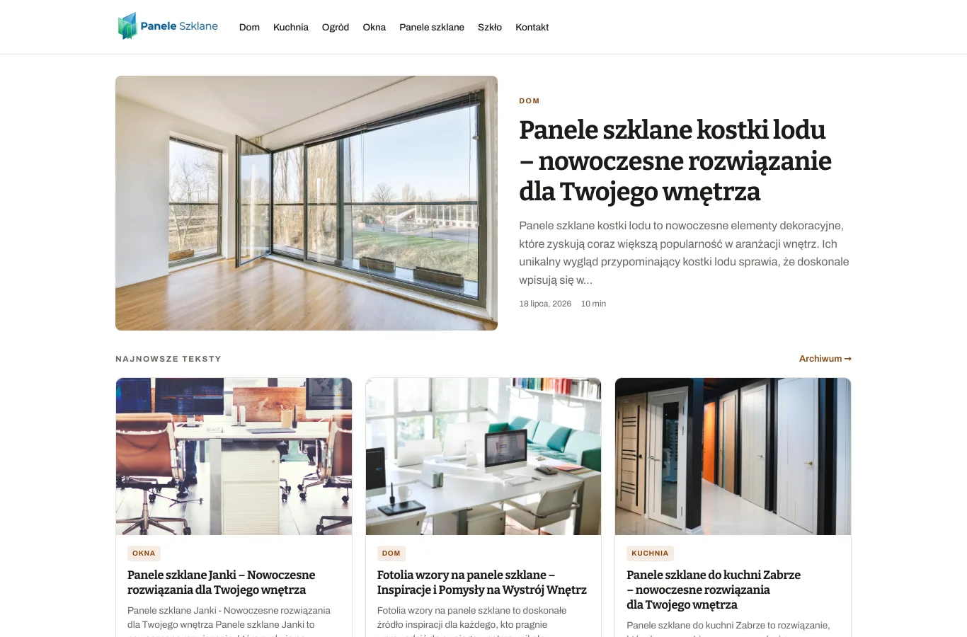 Strona główna portalu paneleszklane.walbrzych.pl