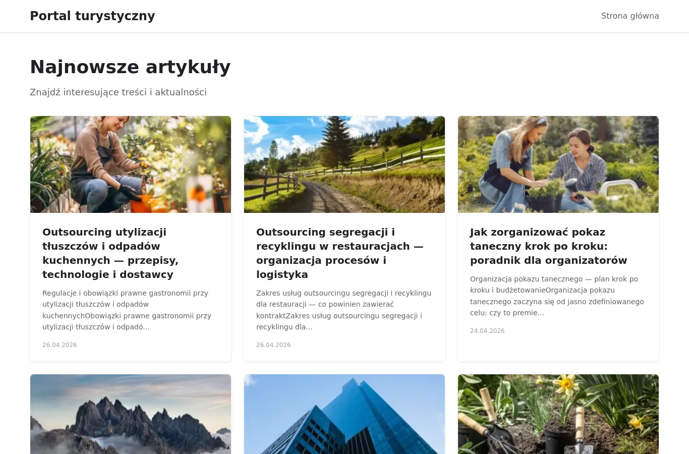 Strona główna portalu portal.tourism.pl