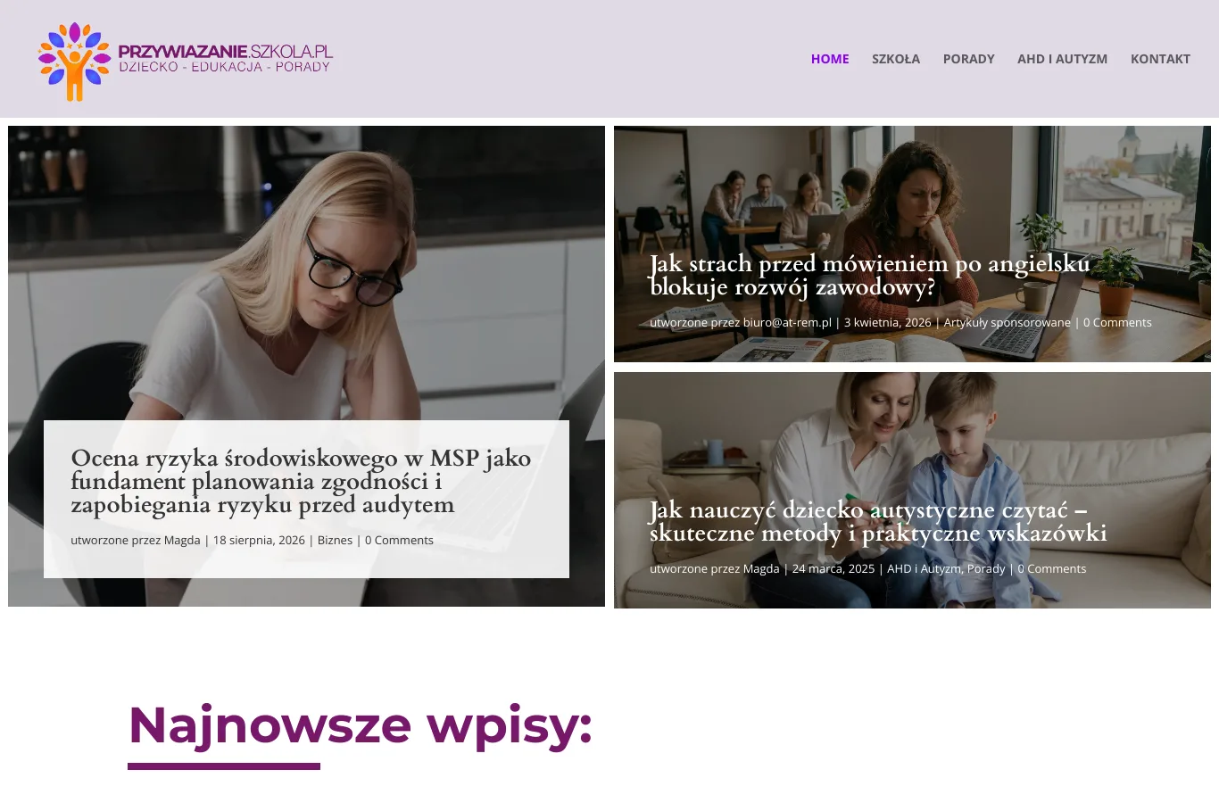 Strona główna portalu przywiazanie.szkola.pl