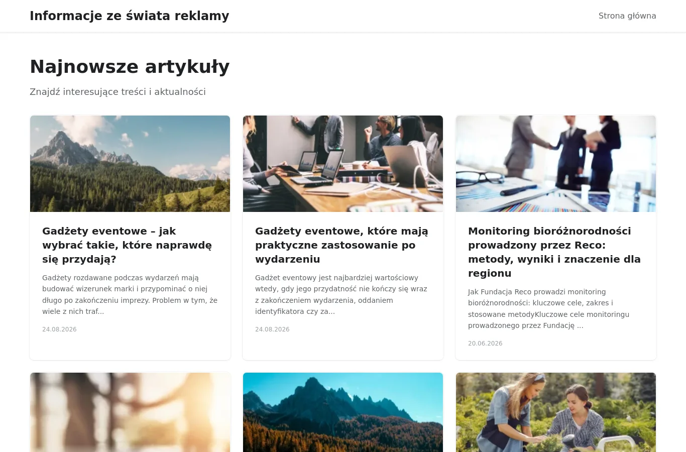 Strona główna portalu reklamowo.biz.pl