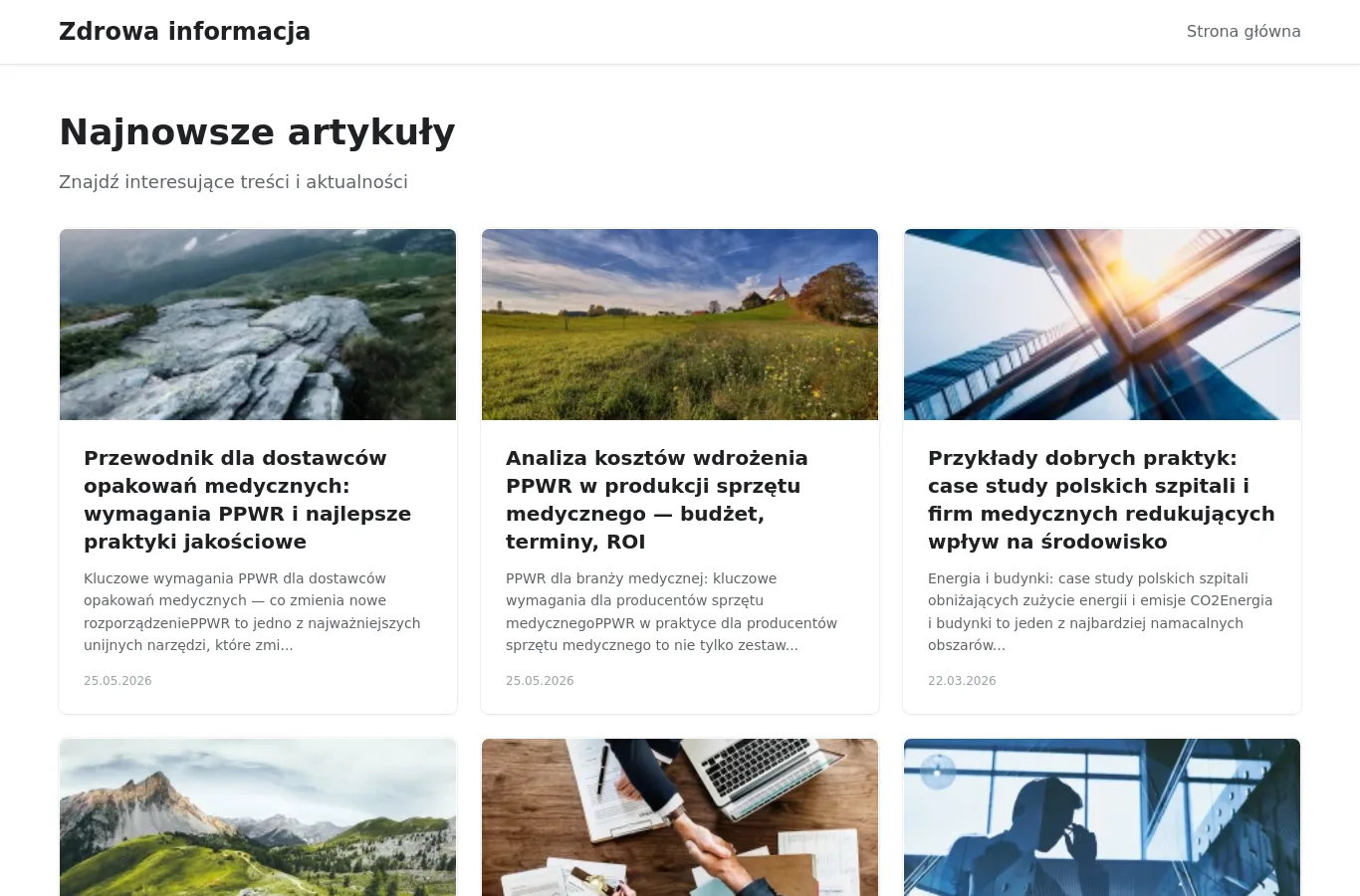 Strona główna portalu zdrowa.info.pl